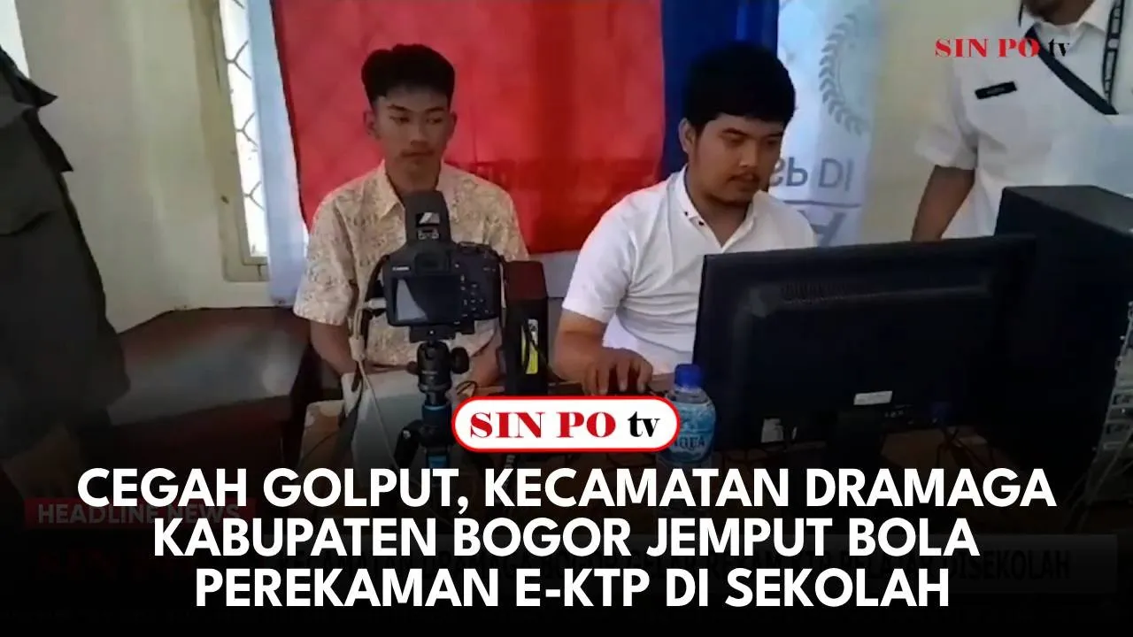 Cegah Golput, Kecamatan Dramaga Kabupaten Bogor Jemput Bola Perekaman e-KTP Di Sekolah