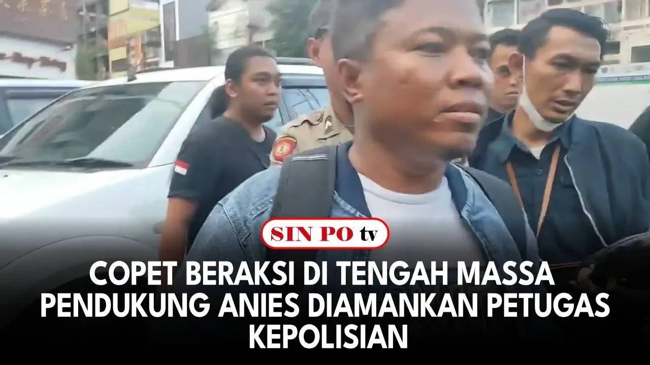 Copet Beraksi di Tengah Massa Pendukung Anies Diamankan Petugas Kepolisian