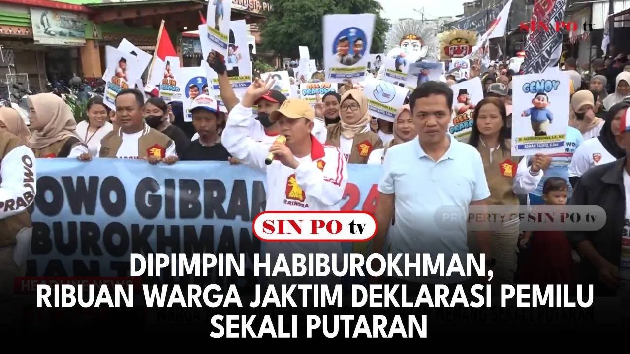 Dipimpin Habiburokhman, Ribuan Warga Jaktim Deklarasi Pemilu Sekali Putaran