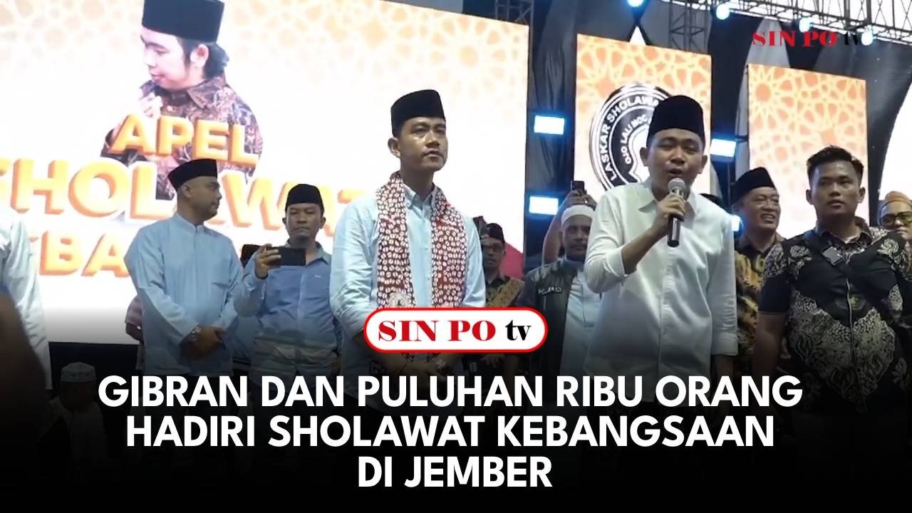 Gibran Dan Puluhan Ribu Orang Hadiri Sholawat Kebangsaan Di Jember