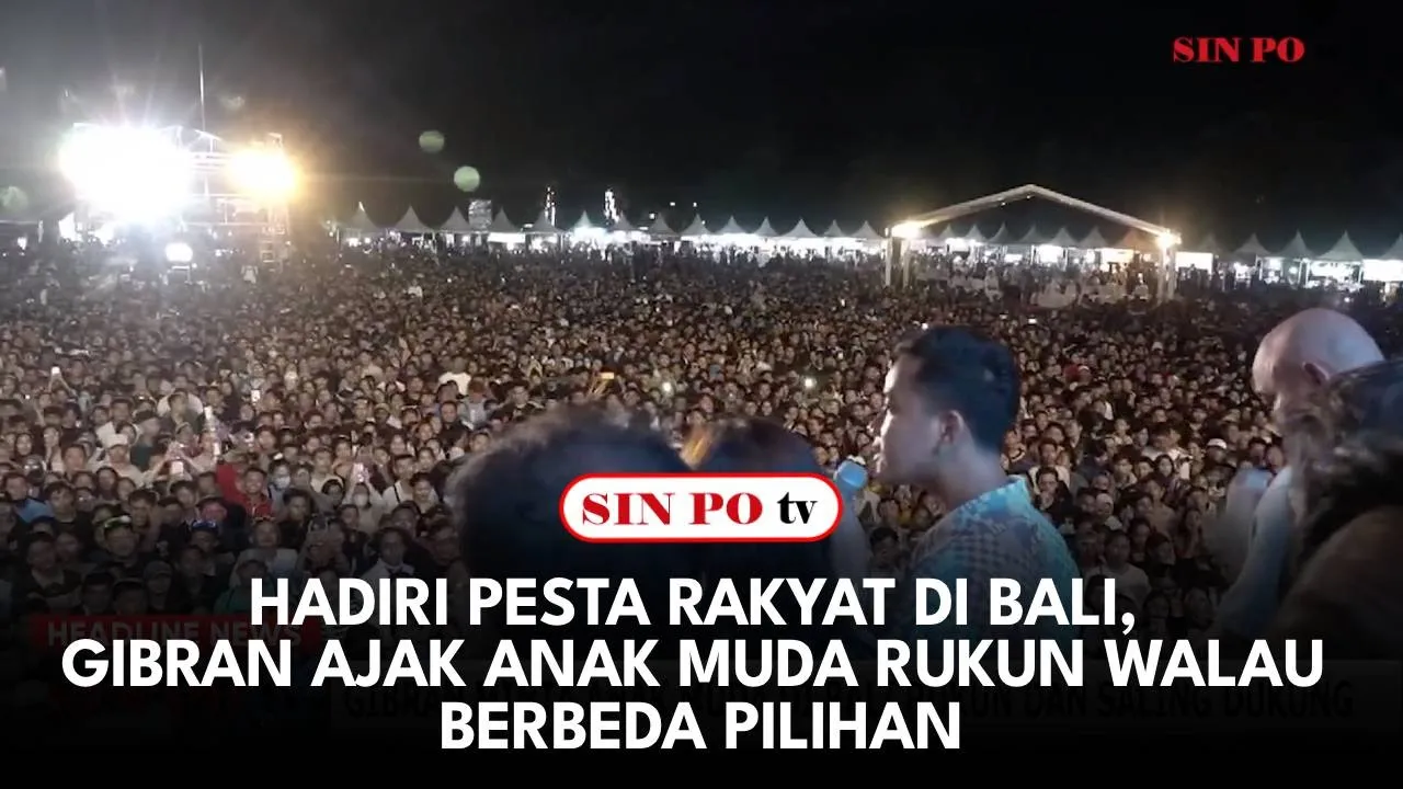 Hadiri Pesta Rakyat Di Bali, Gibran Ajak Anak Muda Rukun Walau Berbeda Pilihan