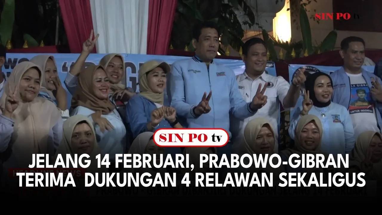 Jelang 14 Februari, Prabowo - Gibran Terima Dukungan 4 Relawan Sekaligus