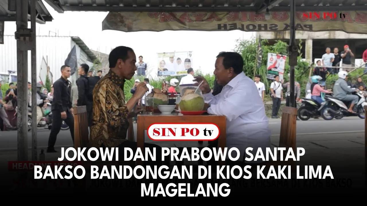 Jokowi dan Prabowo Santap Bakso Bandongan di Kios Kaki Lima Magelang