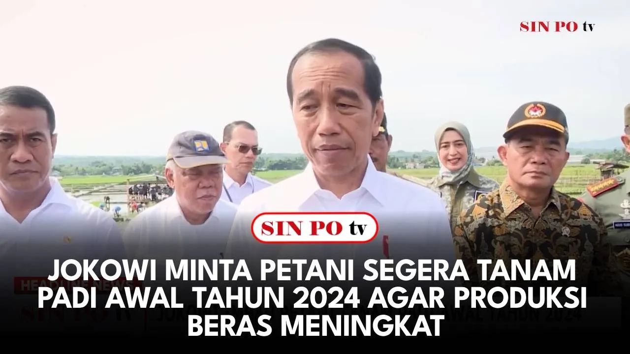 Jokowi Minta Petani Segera Tanam Padi Awal Tahun 2024 Agar Produksi Beras Meningkat