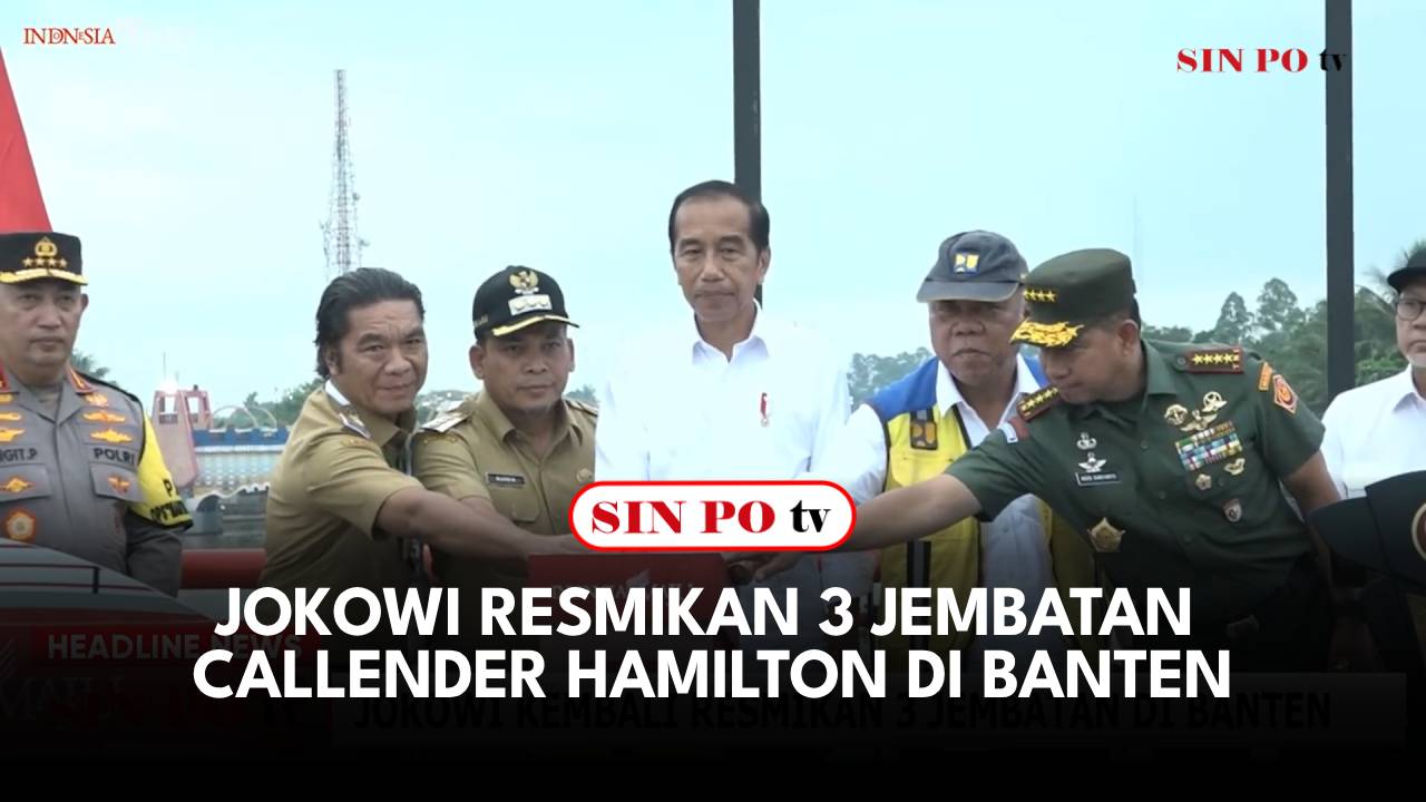 Jokowi Resmikan 3 Jembatan Callender Hamilton di Banten