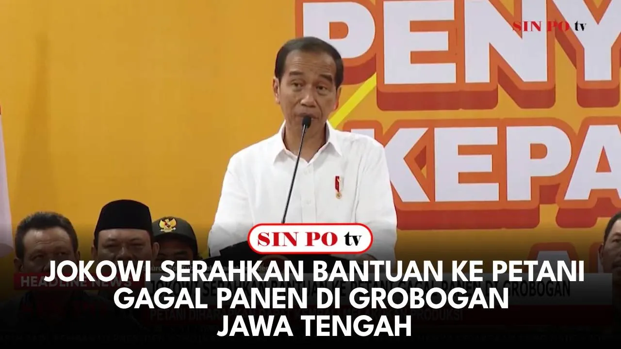Jokowi Serahkan Bantuan Ke Petani Gagal Panen Di Grobogan Jawa Tengah