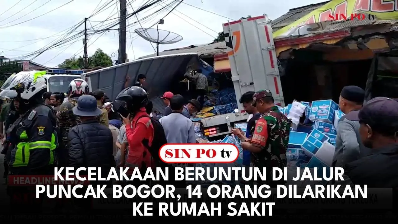 Kecelakaan Beruntun di Jalur Puncak Bogor, 14 Orang Dilarikan ke Rumah Sakit