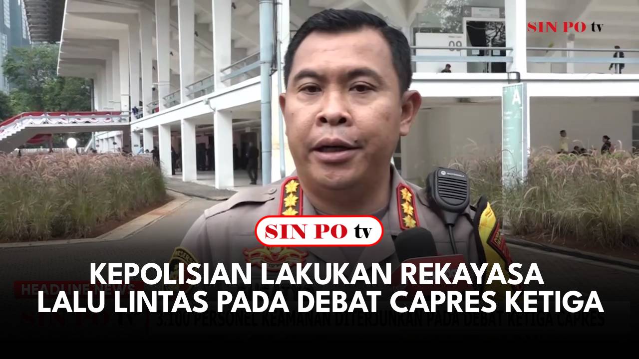 Kepolisian Lakukan Rekayasa Lalu Lintas Pada Debat Capres Ketiga