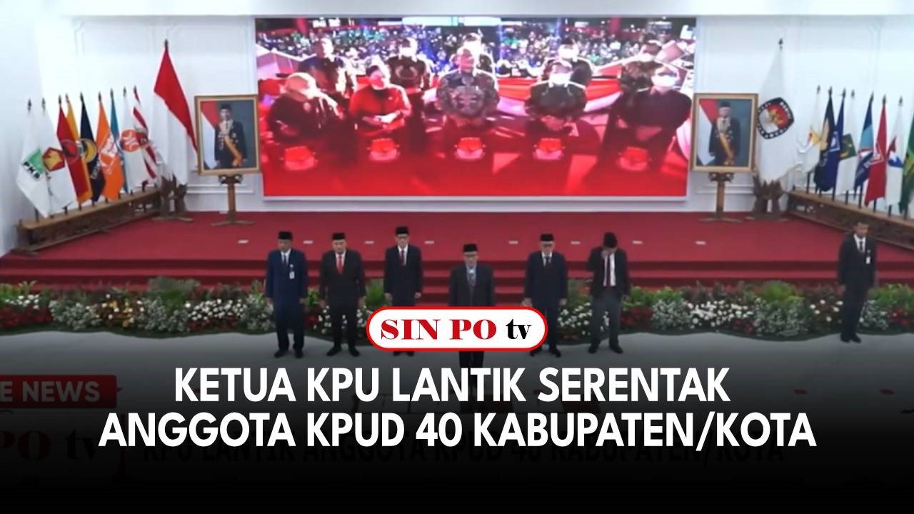 Ketua KPU Lantik Serentak Anggota KPUD 40 Kabupaten/Kota