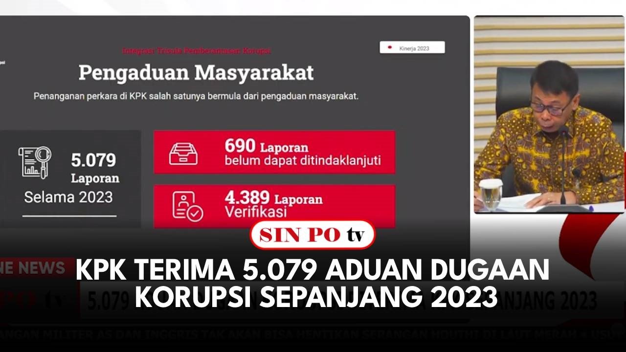 KPK Terima 5.079 Aduan Dugaan Korupsi Sepanjang 2023