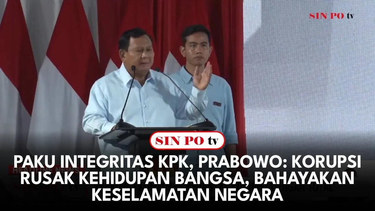 Paku Integritas KPK, Prabowo: Korupsi Rusak Kehidupan Bangsa, Bahayakan Keselamatan Negara