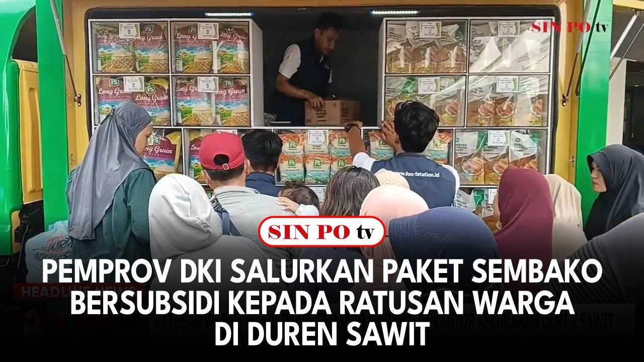 Pemprov DKI Salurkan Paket Sembako Bersubsidi Kepada Ratusan Warga Di Duren Sawit