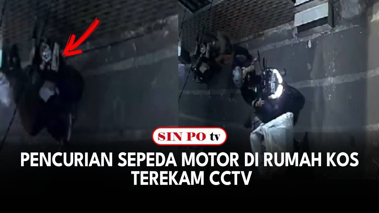 Pencurian Sepeda Motor Di Rumah Kos Terekam CCTV