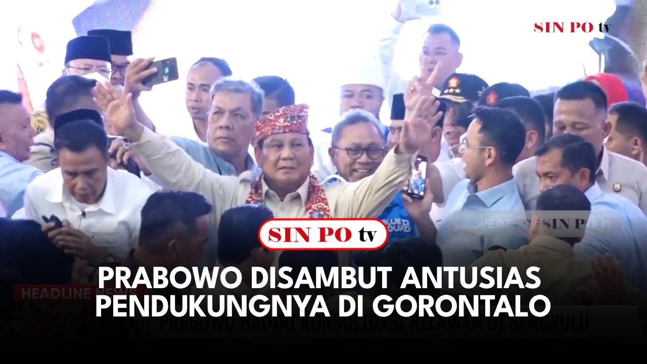 Prabowo Disambut Antusias Pendukungnya di Gorontalo