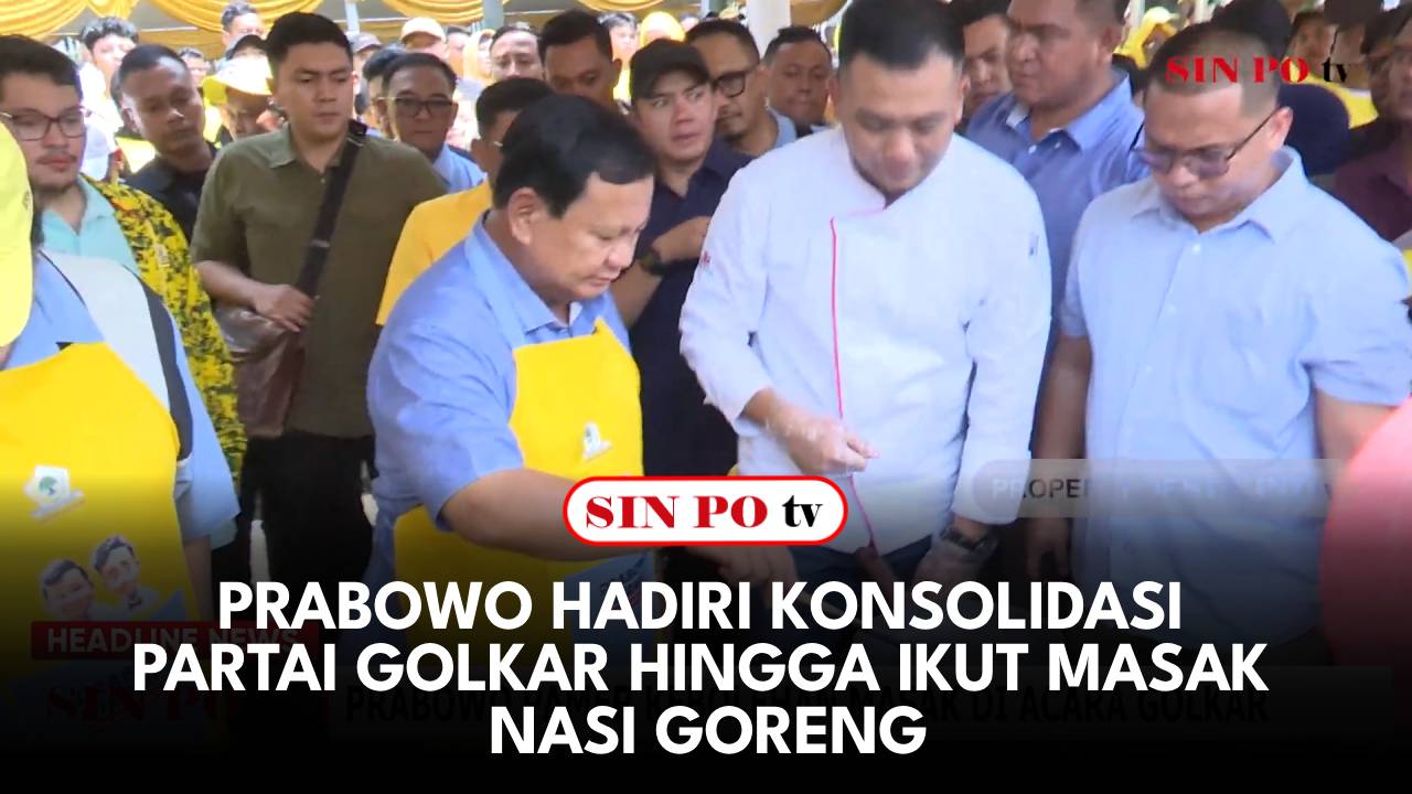 Prabowo Hadiri Konsolidasi Partai Golkar Hingga Ikut Masak Nasi Goreng