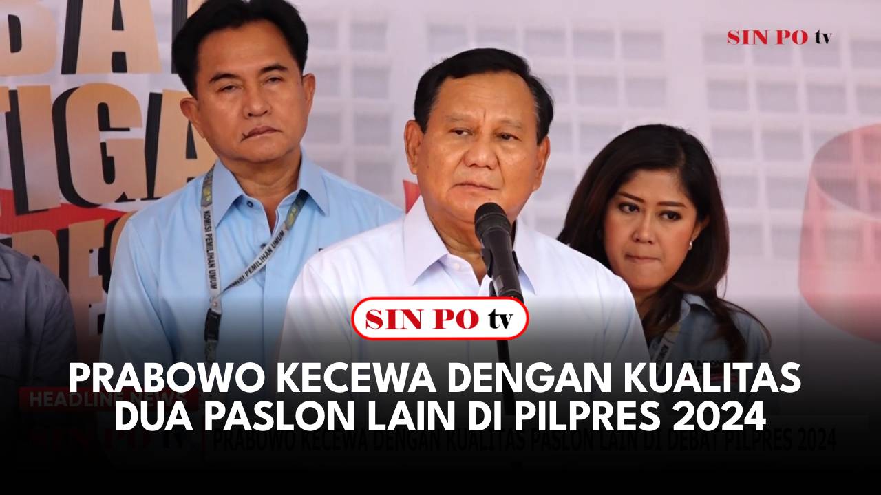 Prabowo Kecewa Dengan Kualitas Dua Paslon Lain Di Pilpres 2024