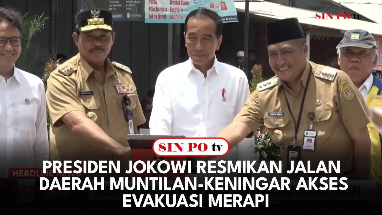 Presiden Jokowi Resmikan Jalan Daerah Muntilan-Keningar Akses Evakuasi Merapi