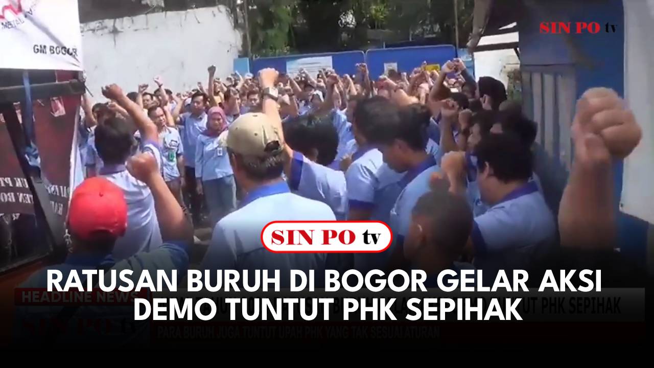 Ratusan Buruh Di Bogor Gelar Aksi Demo Tuntut PHK Sepihak