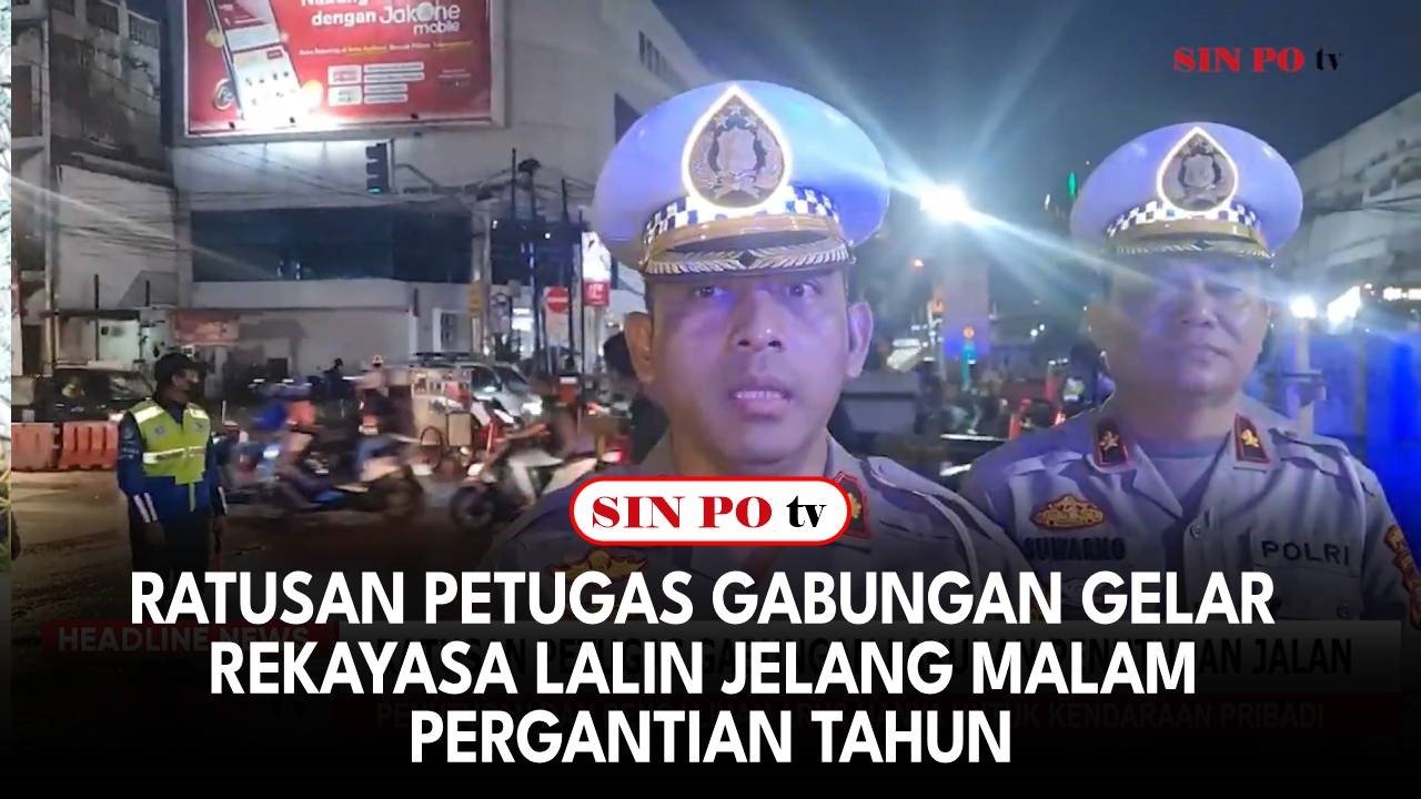 Ratusan Petugas Gabungan Gelar Rekayasa Lalin Jelang Malam Pergantian Tahun