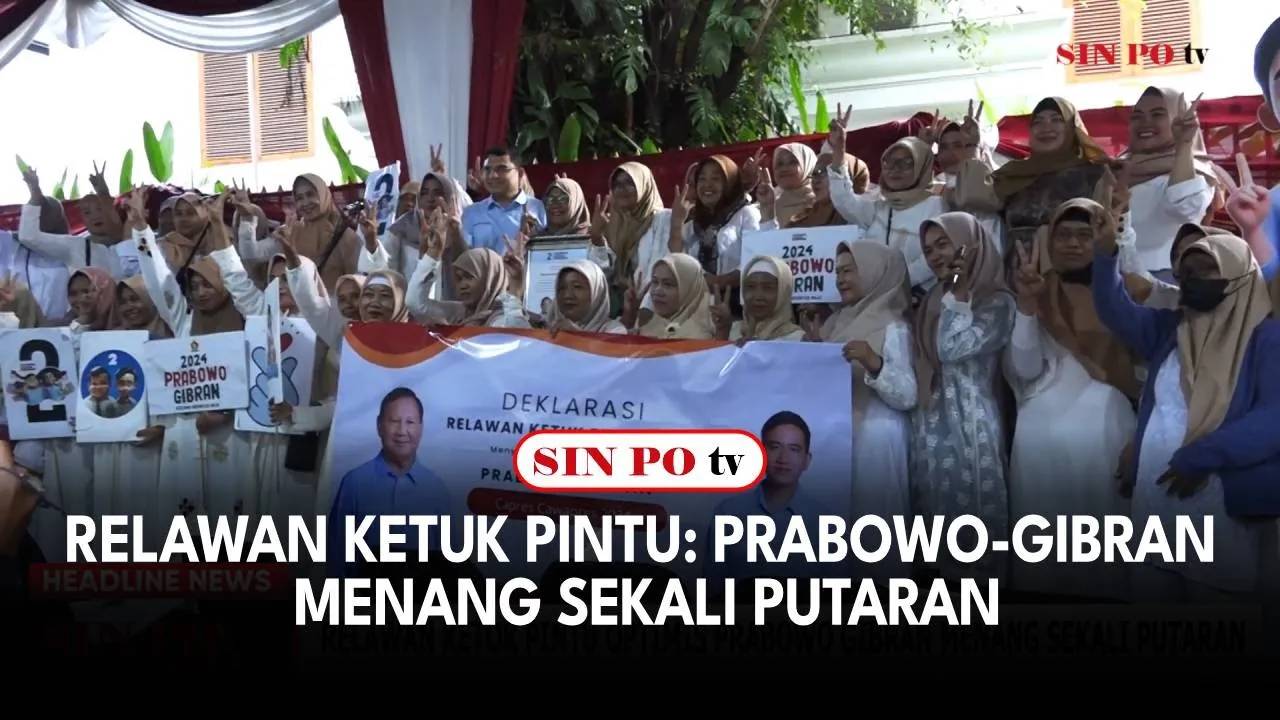 Relawan Ketuk Pintu: Prabowo-Gibran Menang Sekali Putaran