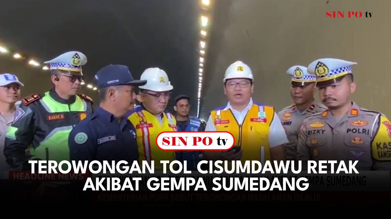 ⁠Terowongan Tol Cisumdawu Retak Akibat Gempa Sumedang
