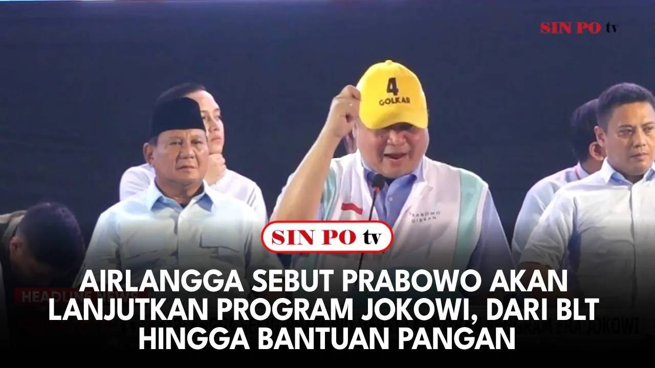 Airlangga Sebut Prabowo Akan Lanjutkan Program Jokowi, Dari BLT Hingga Bantuan Pangan