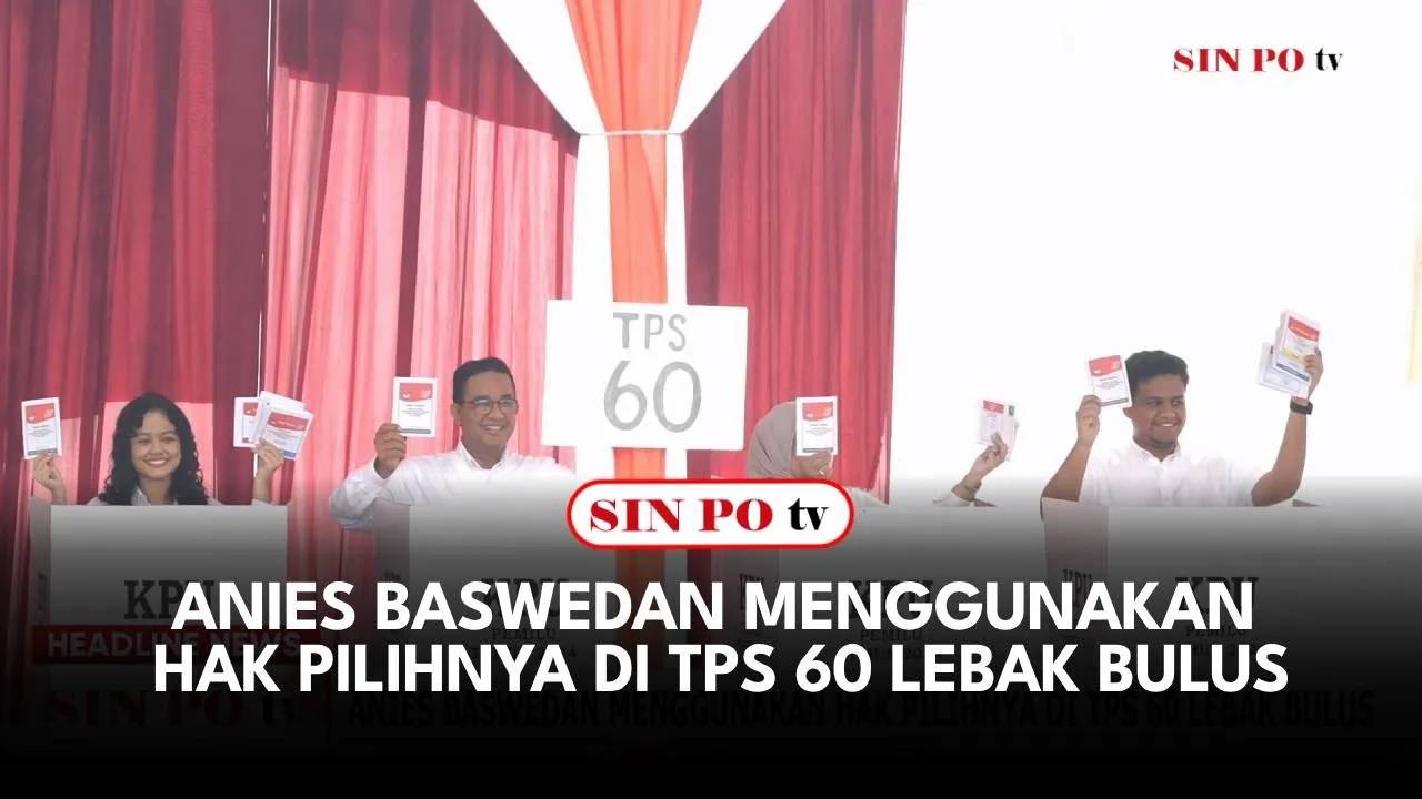 Anies Baswedan Menggunakan Hak Pilihnya di TPS 60 Lebak Bulus