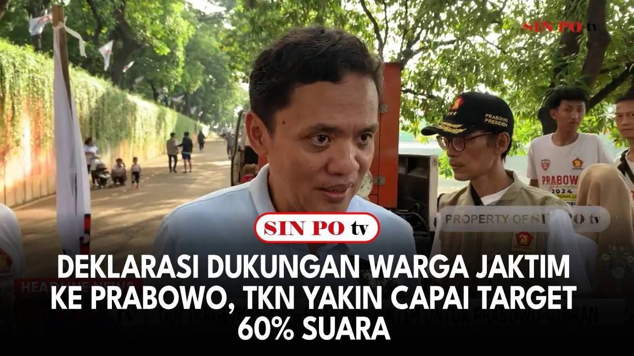 Deklarasi Dukungan Warga Jaktim Ke Prabowo, TKN Yakin Capai Target 60% Suara