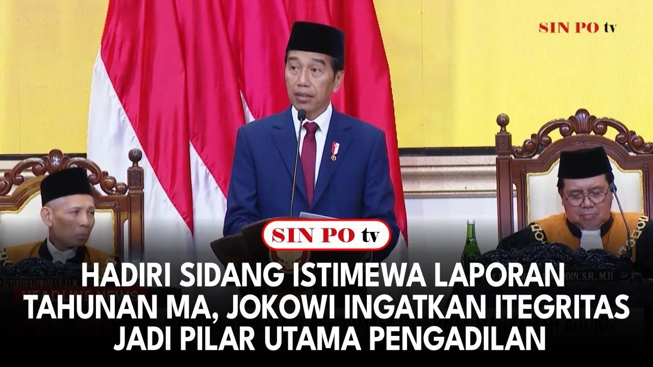 Hadiri Sidang Istimewa Laporan Tahunan MA, Jokowi Ingatkan Itegritas Jadi Pilar Utama Pengadilan