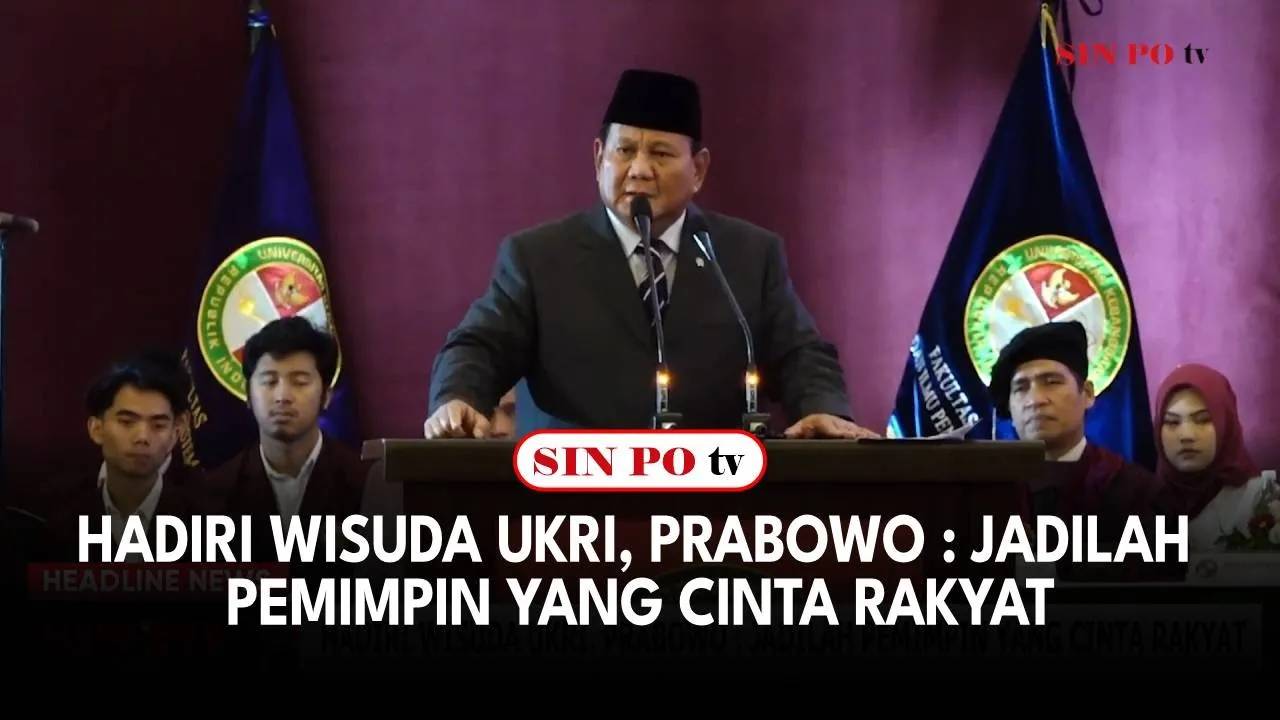 Hadiri Wisuda UKRI, Prabowo: Jadilah Pemimpin Yang Cinta Rakyat