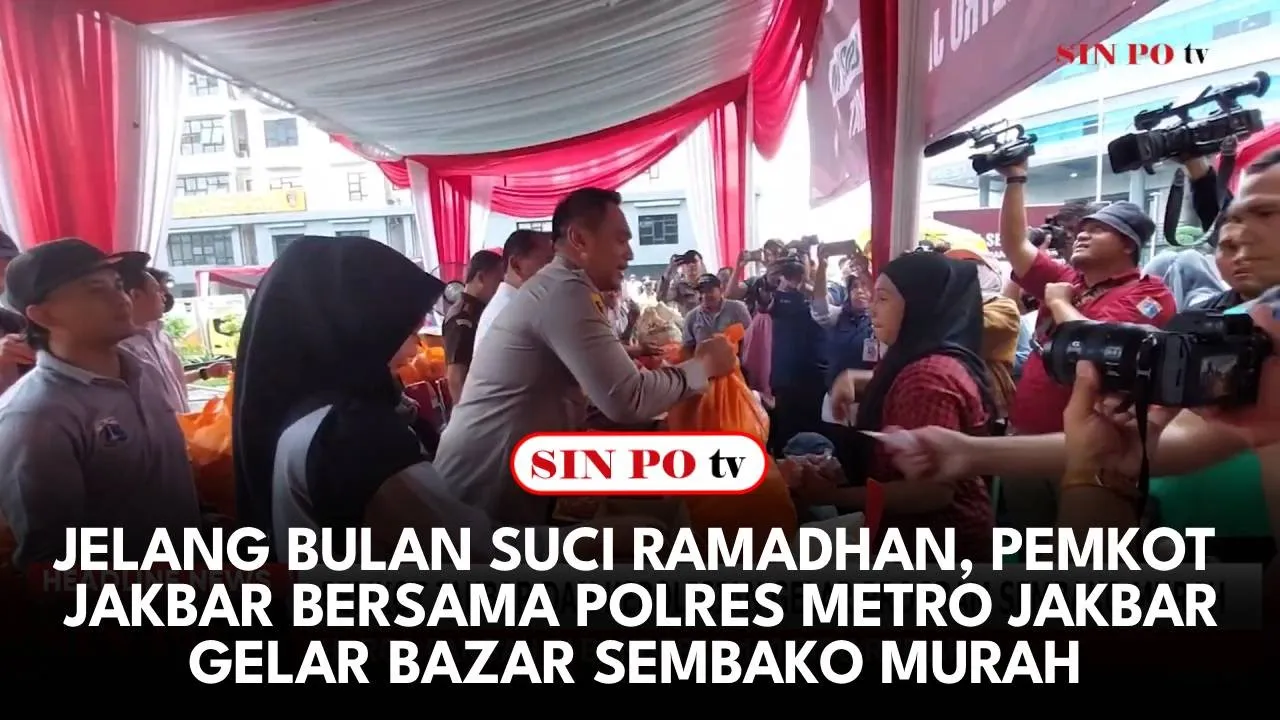 Jelang Bulan Suci Ramadhan, Pemkot Jakbar Bersama Polres Metro Jakbar Gelar Bazar Sembako Murah