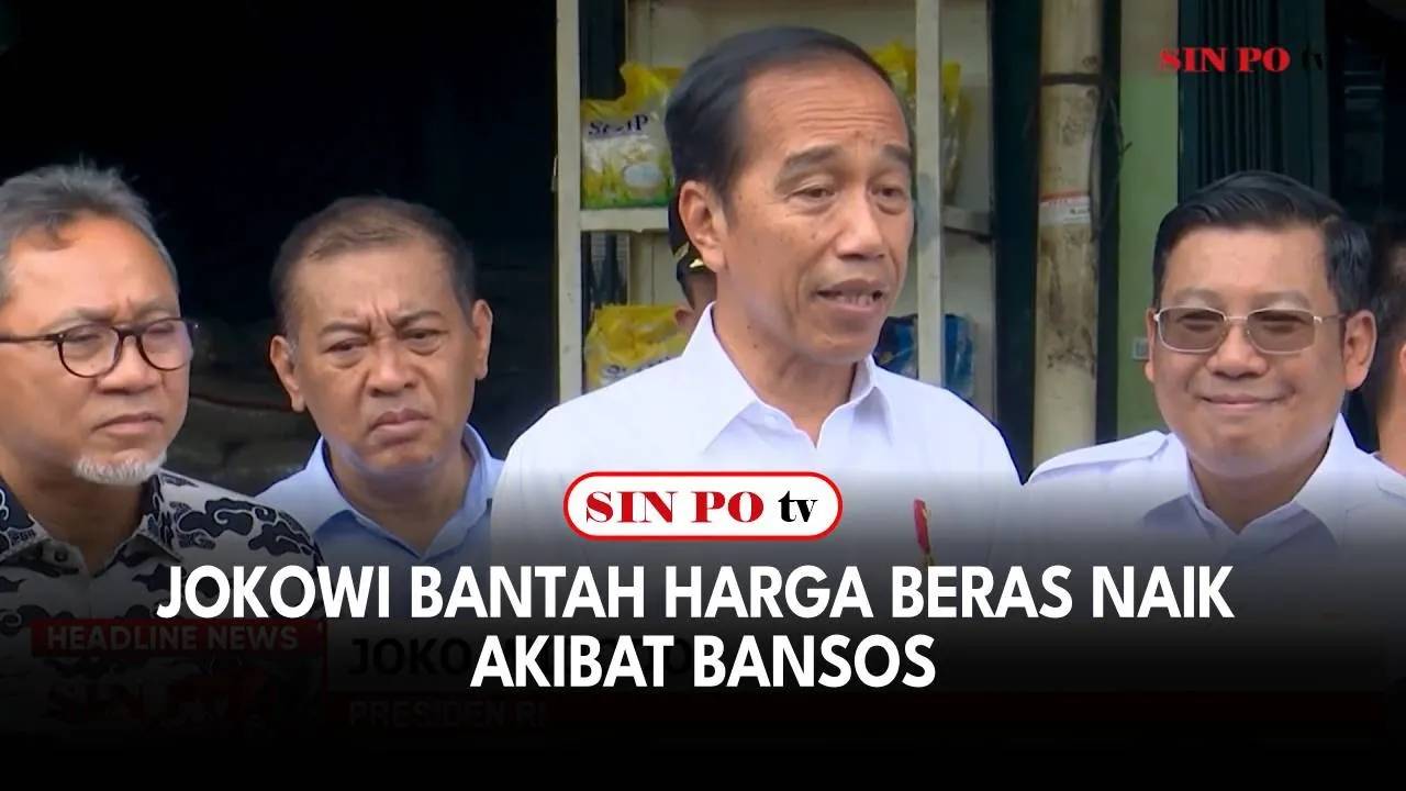 Jokowi Bantah Harga Beras Naik Akibat Bansos