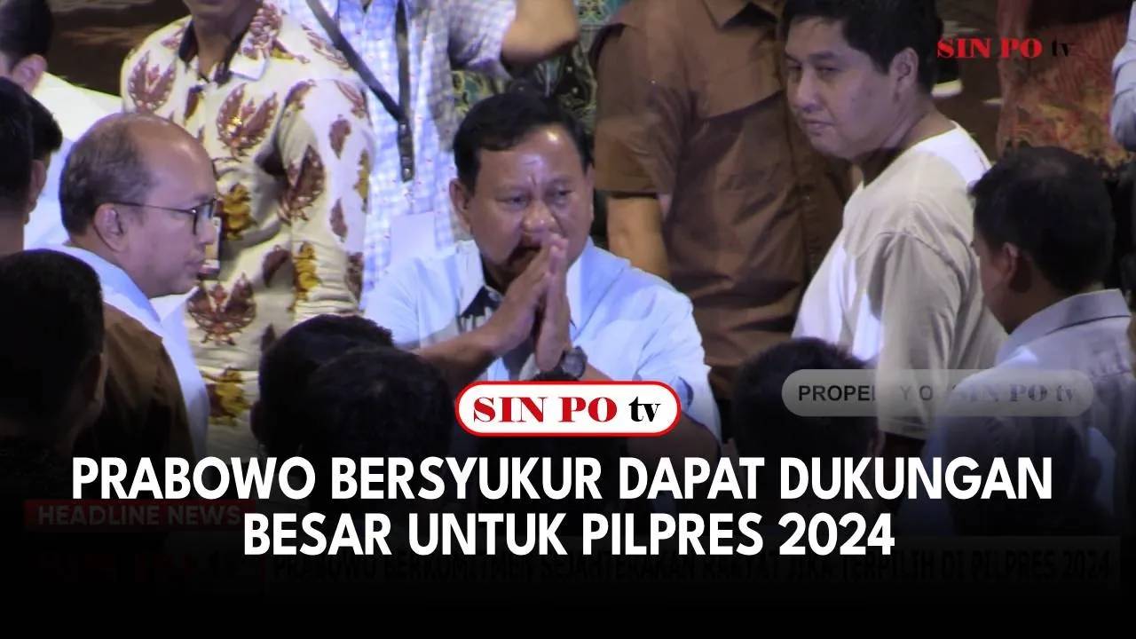 Prabowo Bersyukur Dapat Dukungan Besar Untuk Pilpres 2024