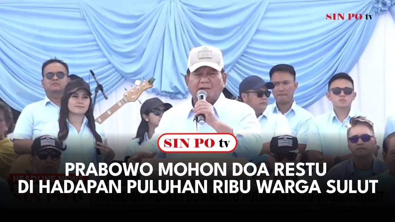 Prabowo Mohon Doa Restu di Hadapan Puluhan Ribu Warga Sulut