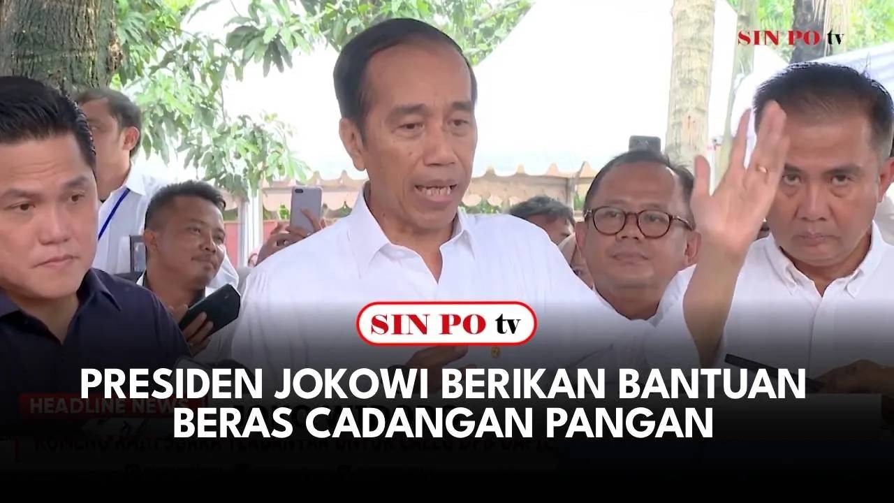 Presiden Jokowi Berikan Bantuan Beras Cadangan Pangan Ke Warga Bekasi