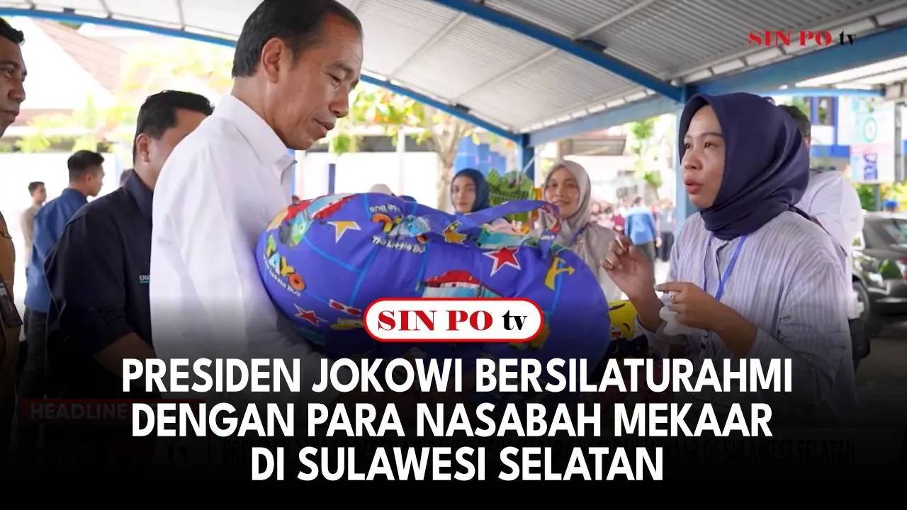 Presiden Jokowi Bersilaturahmi Dengan Para Nasabah Mekaar di Sulawesi Selatan