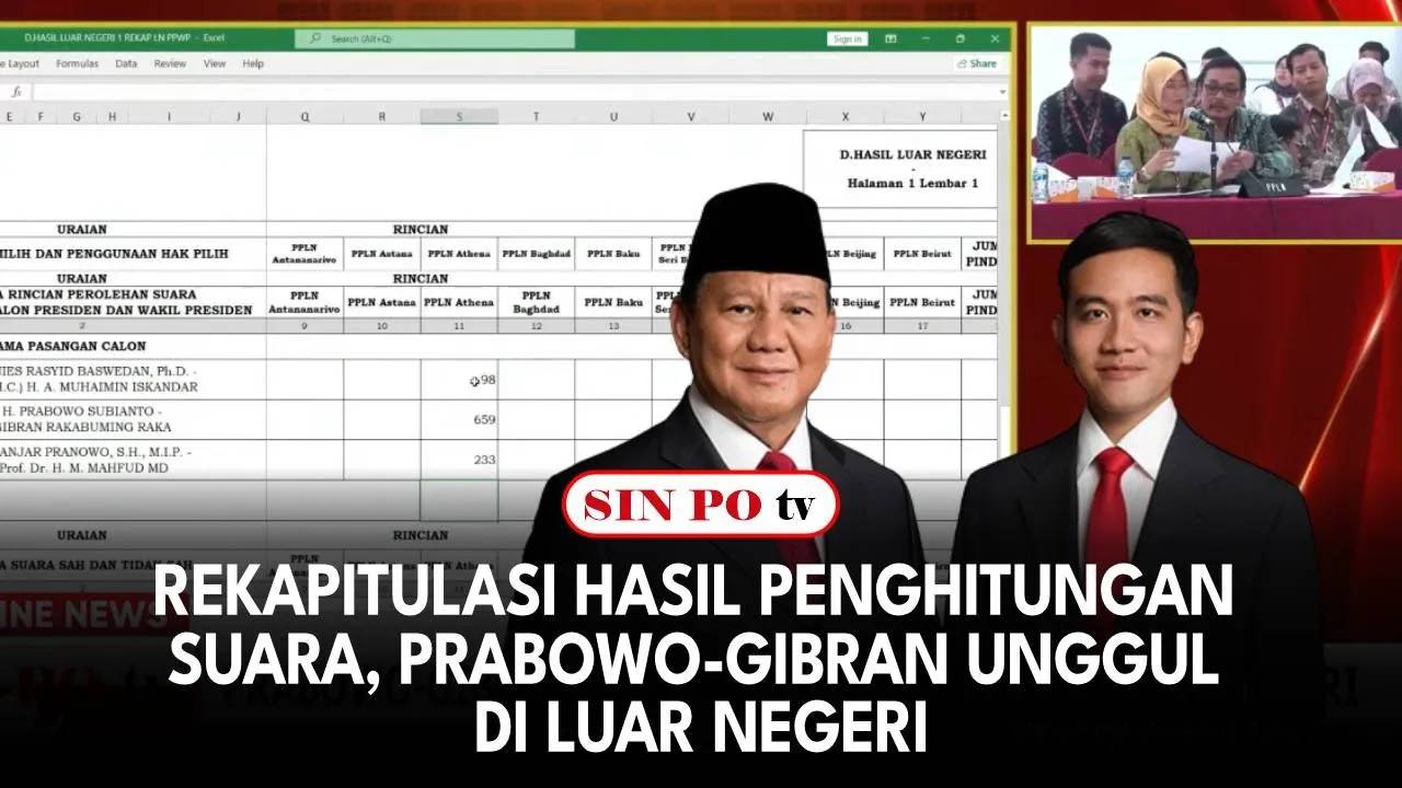 Rekapitulasi Hasil Penghitungan Suara, Prabowo-Gibran Unggul Di Luar Negeri