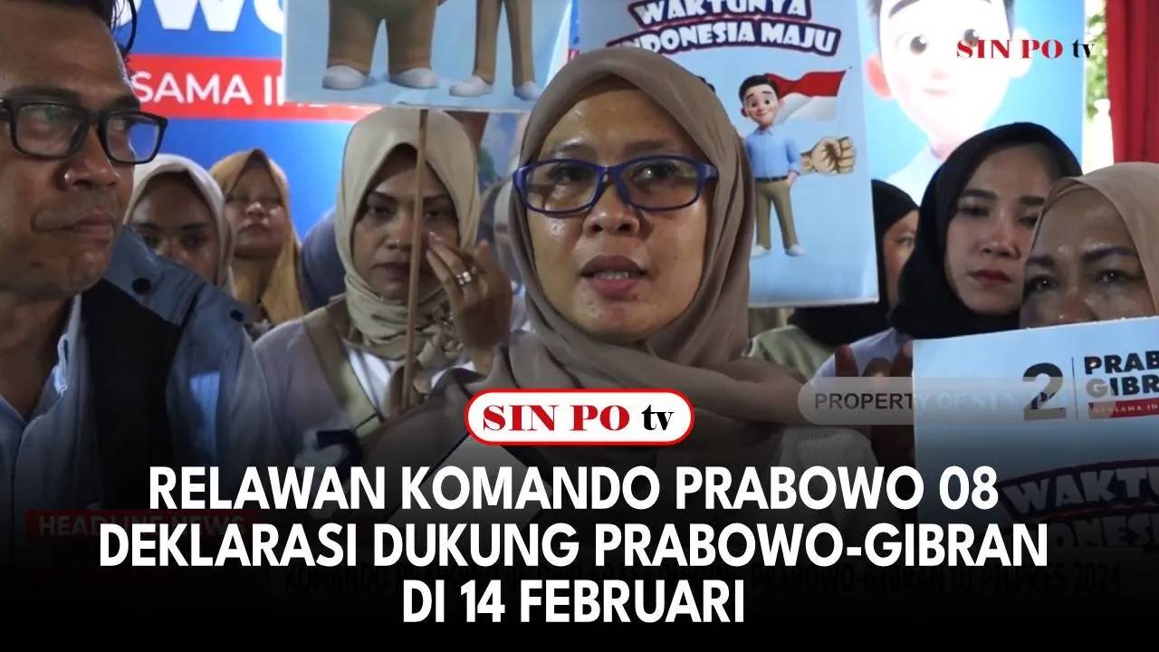 Relawan Komando Prabowo 08 Deklarasi Dukung Prabowo-Gibran di 14 Februari