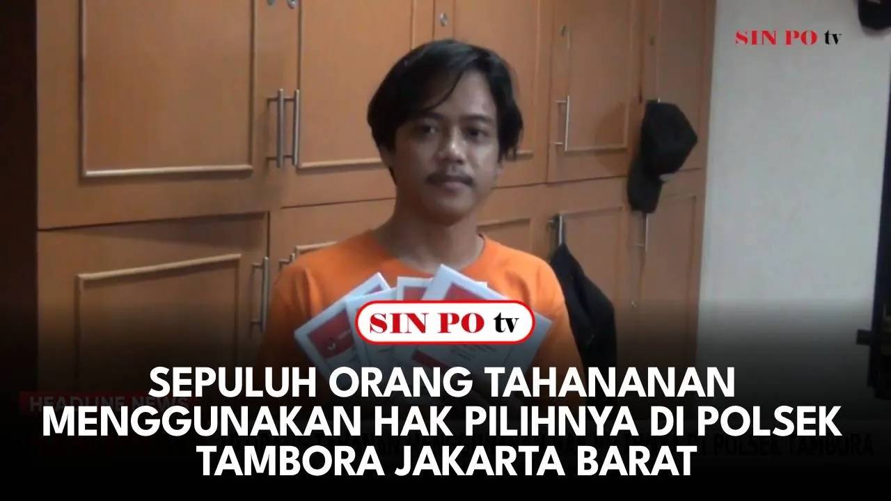 Sepuluh Orang Tahanan Menggunakan Hak Pilihnya di Polsek Tambora Jakarta Barat