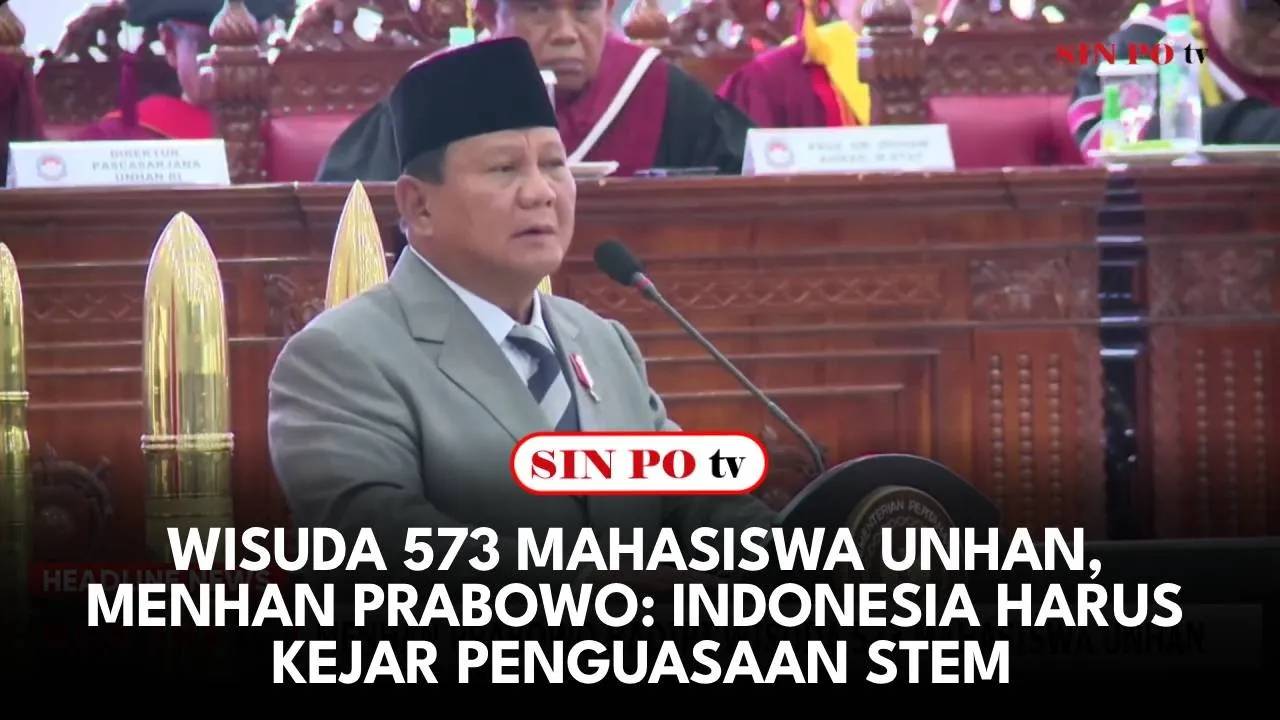 Wisuda 573 Mahasiswa Unhan, Menhan Prabowo: Indonesia Harus Kejar Penguasaan STEM