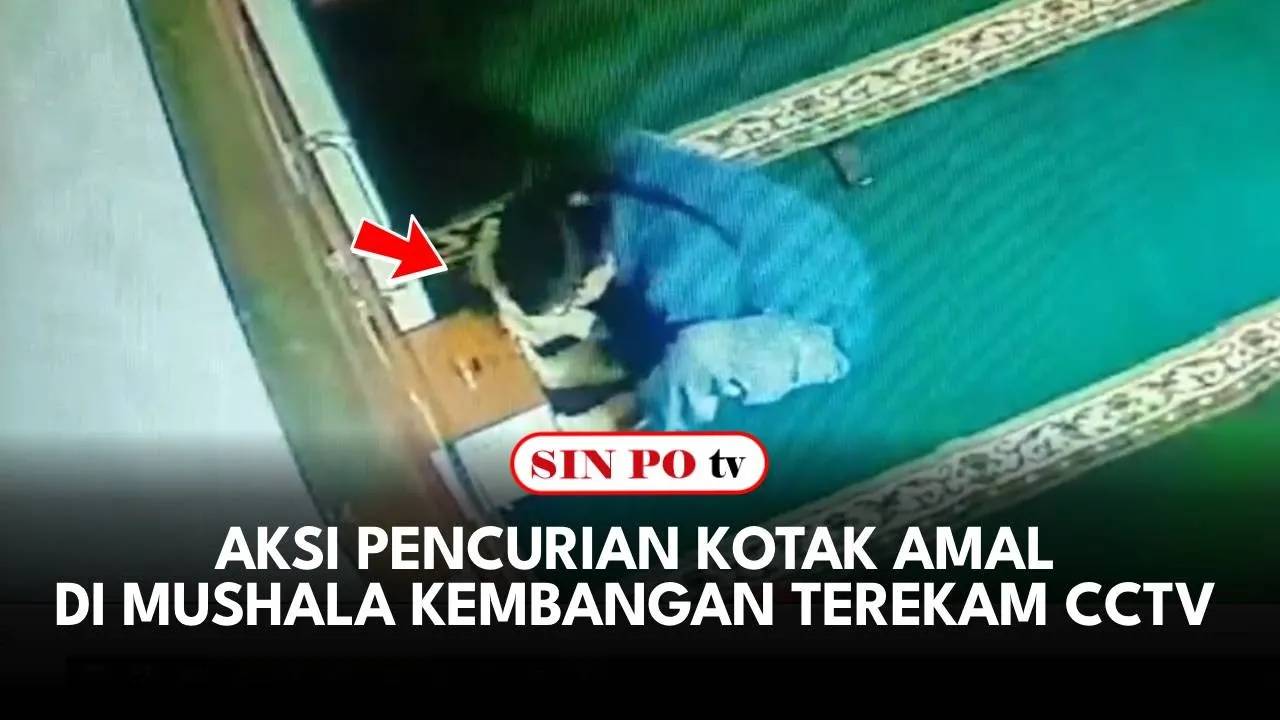 Aksi Pencurian Kotak Amal di Mushala Kembangan Terekam CCTV