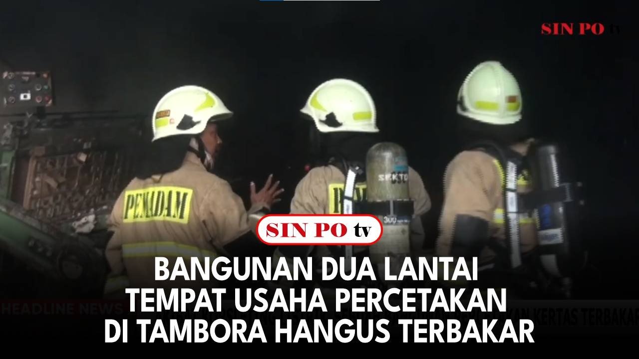 Bangunan Dua Lantai Tempat Usaha Percetakan Di Tambora Hangus Terbakar