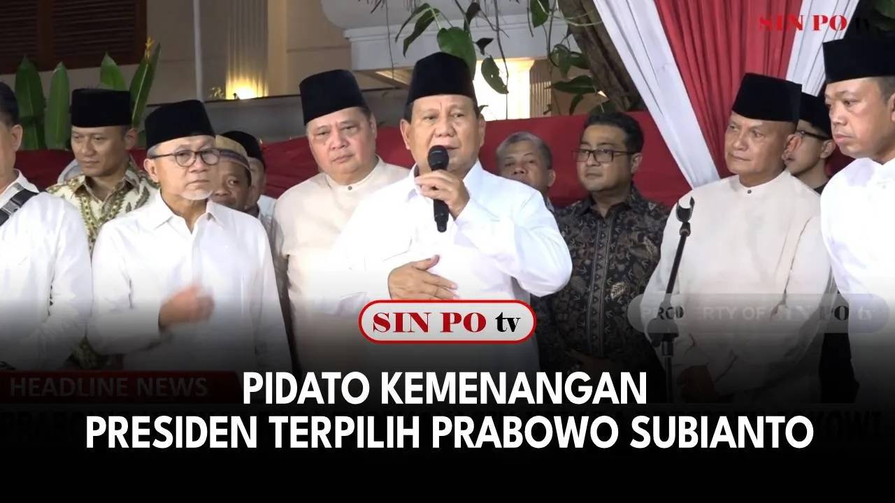 [FULL] Pidato Kemenangan Presiden Terpilih Prabowo Subianto