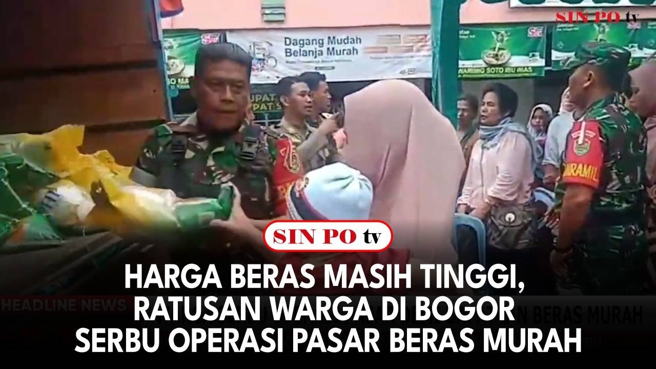 Harga Beras Masih Tinggi, Ratusan Warga di Bogor Serbu Operasi Pasar Beras Murah