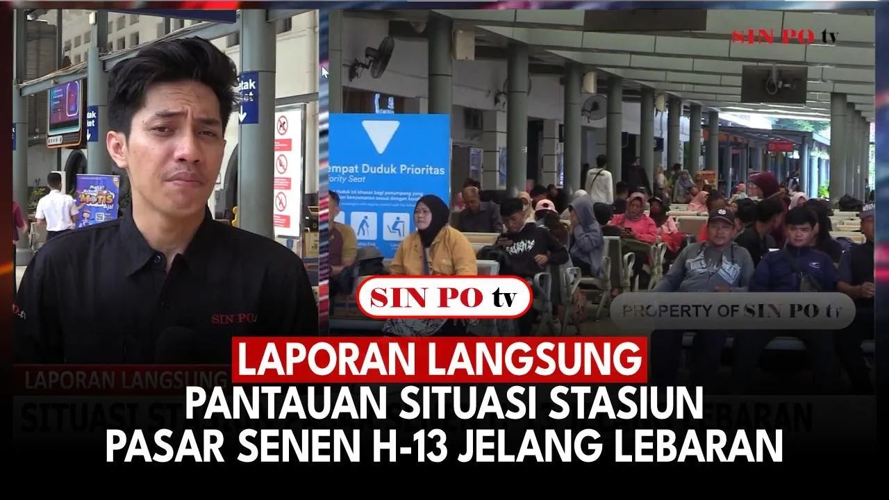 njelang H-13 Lebaran Idul Fitri 1445 Hijriah situasi Pasar Senen masih terpantau belum ada kepadatan Masyarakat yang hendak melakukan mudik ke kampung halamannya