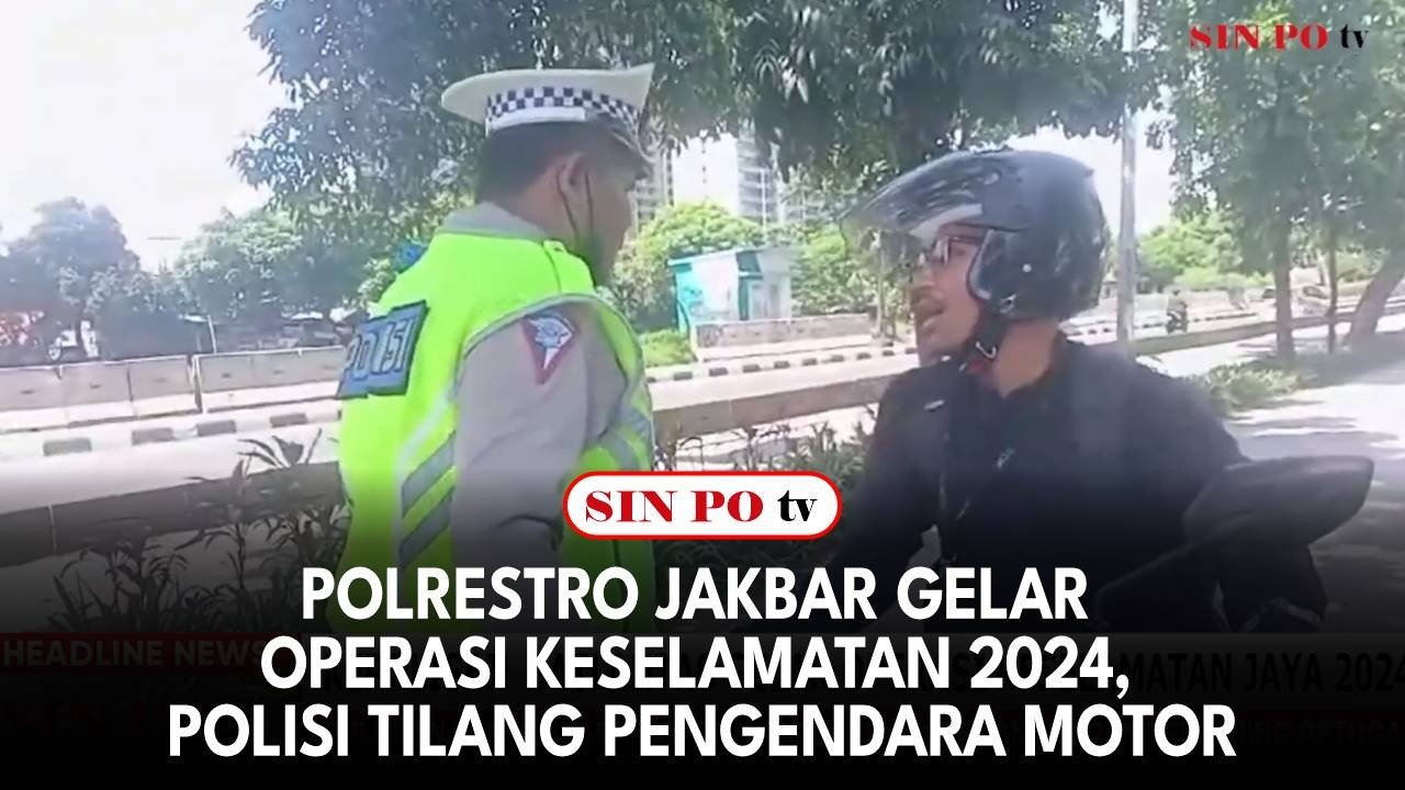 Polrestro Jakbar Gelar Operasi Keselamatan 2024, Polisi Tilang Pengendara Motor