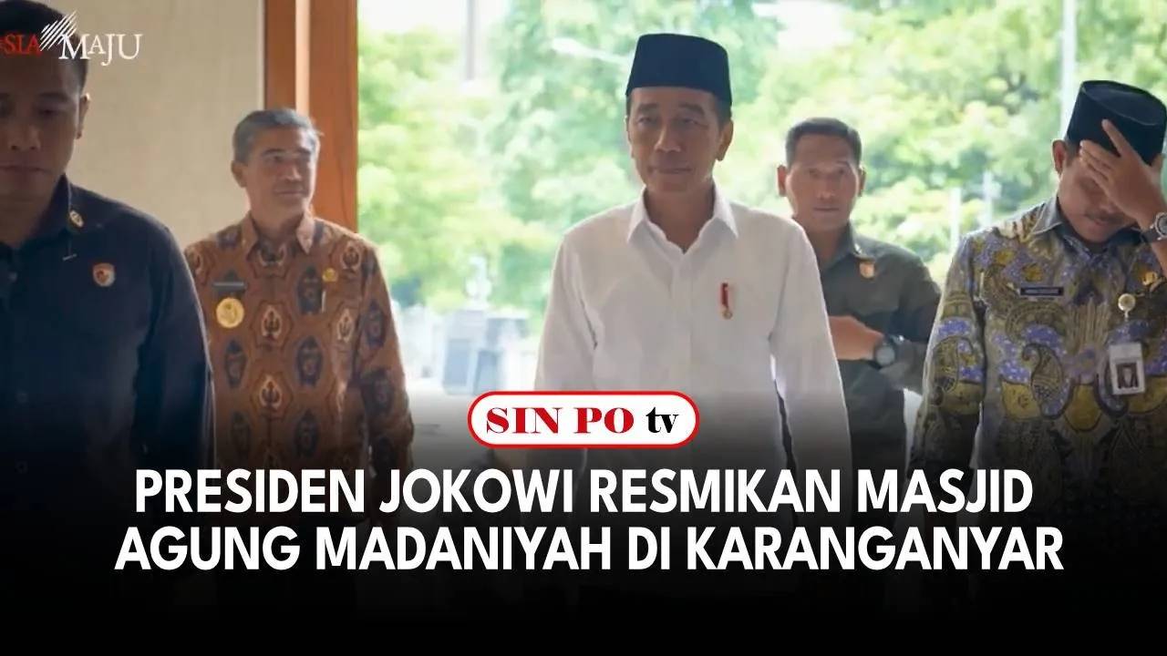 Presiden Jokowi Resmikan Masjid Agung Madaniyah Di Karanganyar