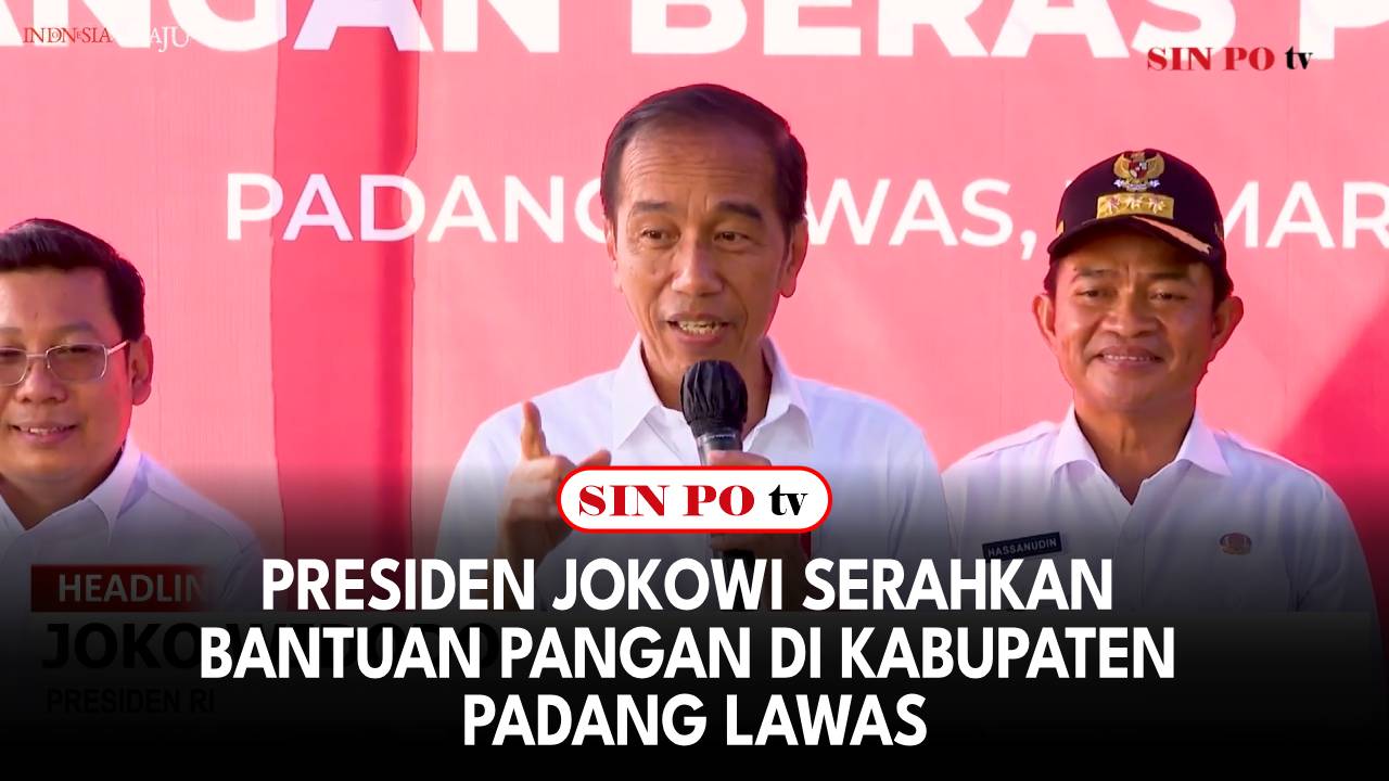 Presiden Jokowi Serahkan Bantuan Pangan di Kabupaten Padang Lawas