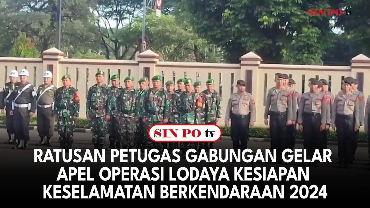 Ratusan Petugas Gabungan Gelar Apel Operasi Lodaya Kesiapan Keselamatan Berkendaraan 2024