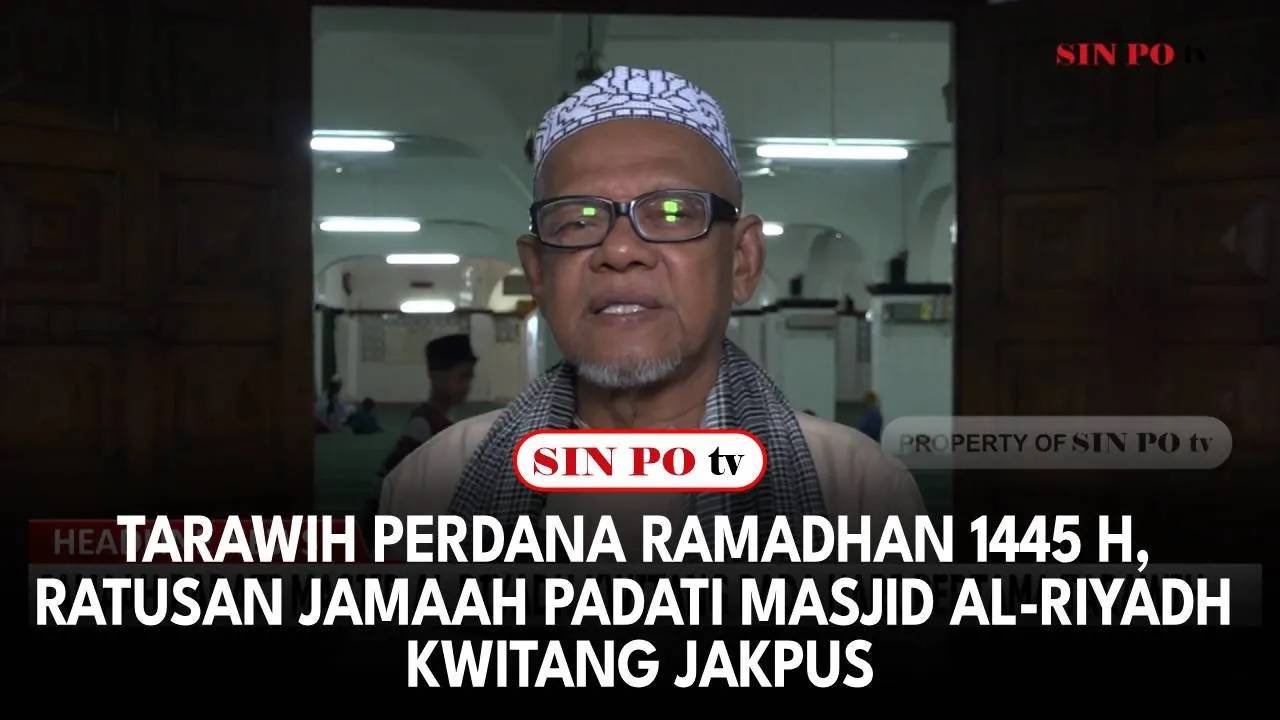 Tarawih Perdana Ramadhan 1445 Hijriah, Ratusan Jamaah Padati Masjid Al-Riyadh Kwitang Jakpus